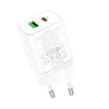 Borofone BN7 PD20W + QC3.0 Dual Ports Travel Charger, EU Plug(White)