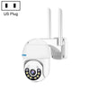 8MP WiFi IP Camera Outdoor, AI Human Detection, Colour Night Vision, US Plug (White)