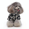 Dog Print Pet Beach Shirt, Black, Size L (5.5-6.5kg)