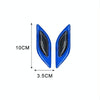 2 Sets Carbon Fiber Warning Sticker Car Anti-Collision Strip Leaf Plate Reflective Sticker Hood Light Eyebrow Anti-Collision Drops Sticker(6 PCS  (Fluorescent Yellow))