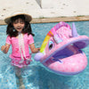 Baby Cartoon Animal Swimming Ring With Awning(Purple)