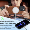 For iPhone 15 Pro Max LC.IMEEKE 2 in 1 RFID Magsafe Phone Case(Brown)