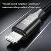 ROMOSS PD100W 3-In-1 Data Cable Type-C/USB-C To 8 Pin & Type-C & Micro Fast Charging Line 1.5m(Black)