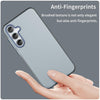 For Samsung Galaxy A35 5G Frosted Translucent TPU Hybrid PC Full Coverage Phone Case(Dark Blue)