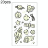 20 PCS Cartoon Spaceship Luminous Children Tattoo Stickers(Y-017)