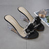 Woman Glass Rhinestone Wedge Heels, Shoe Size:39(Gold)