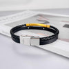 OPK PH1596 Stainless Steel Minimalist Glossy Double Leather Woven Bracelet