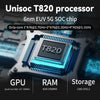 ANBERNIC RG556 Handheld Game Console Android 13 System 5.48-Inch AMOLED Screen WIFI Bluetooth Game Player 128GB+128GB(Transparent Blue)