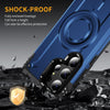 For Samsung Galaxy S23 Ultra 5G Lens Holder MagSafe Phone Case(Blue)