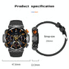 HT17 1.46 inch Round Screen Bluetooth Smart Watch, Support Health Monitoring & 100+ Sports Modes(Blue)