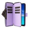 For Samsung Galaxy A13 5G / 4G Nine-card Slots Zipper Wallet Bag Leather Phone Case(Purple)