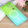 For Samsung Galaxy S25 Ultra 5G Liquid TPU Silicone Gradient MagSafe Phone Case(Cyan Blue)
