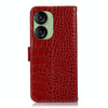 For Asus ZenFone 10 / ZenFone 9  Crocodile Top Layer Cowhide Leather Phone Case(Red)