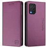 For Samsung Galaxy M62 / F62 4G RC01 Dual-Folded Magnetic Suction RFID Leather Phone Case(Violet)