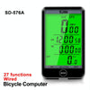 SUNDING SD-576A Waterproof Bike Cycling Odometer Stopwatch LED Digital Rate Speedometer Watch