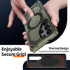 For Samsung Galaxy S23+ 5G Cooling MagSafe Holder Phone Case(Green)