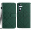For Samsung Galaxy A56 5G Rhombic Grid Texture Leather Phone Case(Green)