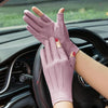 Outdoor Bicycle Riding Fishing Gloves Thin Breathable Anti-UV Sports Ice Silk Gloves, Style: Women 2 Fingers Pink