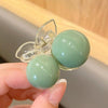 Green Pearl Acrylic Hair Clip Multifunctional Hair Accessories Clip, Style: 2 Beads