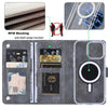 For iPhone 14 ViLi GVS-C Series MagSafe Magnetic RFID Leather Flip Phone Case(Grey)