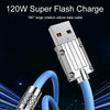 Mech Series 6A 120W USB to 8 Pin 180-degree Metal Plug Fast Charging Cable, Length: 1.2m(Black)