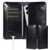 PU Flip Double Phone Card Slot Case, Size:19 x 11cm(Blue)