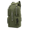 Canvas Shoulder Bag Large Capacity Outdoor Travel Bag Breathable Wearable Casual Backpack(Army Green)