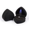 017015-20 Heart-shaped LED Light Ring Necklace Storage Box without Jewelry, Spec: Ring(Black)