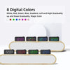 RGB Color Changing LED Digital Alarm Clock with FM Radio Built-in 8 Natural Music(Black)