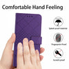 For Samsung Galaxy S10 Rhombic Grid Texture Leather Phone Case(Purple)