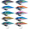 10colors /Set HENGJIA Iron Plate Lead Fish Dummy Bait Slow Cranking Sea Fishing Lures, Model: 40g
