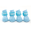 Silicone Dog Boots, Blue, L (4 Pcs) - Waterproof Paw Protection