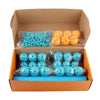 85 in 1 DIY Tent Toy Assembling Play House DIY Children Tent Building Toy( Round-Blue)