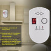 Gas Leak Detector Alarm - Digital Display, EU Plug