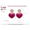 Peach Heart Earrings Retro Series Acrylic Stud Earrings for Women(Rose red)