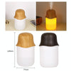 Desktop USB Humidifier Wood Grain Air Aromatherapy Night Light(Dark Color)