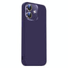 For iPhone 12 Nano Lens Cover Liquid Silicone Phone Case(Dark Purple)