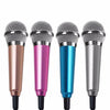 3.5mm Male + 3.5mm Female Ports Mini Household Mobile Phone Sing Song Metal Condenser Microphone, Compatible with IOS / Android System(Silver)