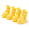 Silicone Dog Boots, Waterproof, Yellow, L (5.5cm x 4.2cm)
