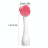 Hand-Held Silicone Cleansing Brush And Mask Brush Pink White Single Head