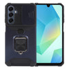 For Samsung Galaxy A16 5G / 4G Camera Shield Card Slot PC Hybrid TPU Phone Case(Blue)