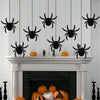 Halloween Decoration Wall Stickers Hanging Pendant Party Horror Banner Decoration, Style: 12pcs Spider Cards + Dots Glue