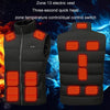 Winter Smart Dual-control 13-zone Charging Heating Vest, Size: XXL(Black)