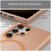 For Samsung Galaxy S23 Ultra 5G MagSafe Frosted Translucent TPU + PC Full Coverage Phone Case(Orange)