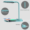 Multi-Function USB LED Lamp Touch Light with Qi Wireless Charging Pad(Blue)