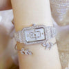 BS Bee Sister FA1138 Ladies Diamond Watch Jewelry Chain Watch(Silver)