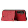 For Samsung Galaxy A36 5G Double Buckle Card Slots Magnetic Phone Case(Red)