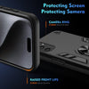 For Samsung Galaxy S25 5G Shockproof Metal Ring Holder Phone Case(Black)