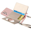 For Samsung Galaxy A33 5G Crossbody Lanyard Wallet Card Bag Phone Case(Pink)