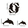 4pcs /Set Acrylic Dolphin Stereo Wall Stickers Home Wall Decoration(Gold)